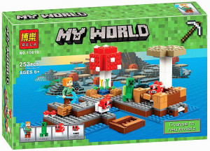 Конструктор Майнкрафт «Грибной остров»