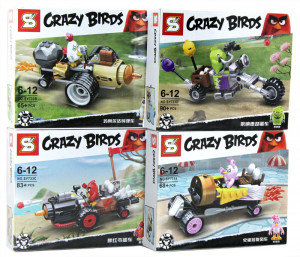 Набор конструкторов Энгри Бёрдс «Angry Birds», 4 в 1 #1