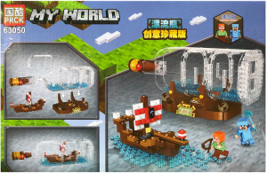 Конструктор Майнкрафт My World «Корабль в бутылке»