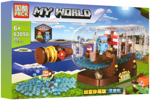 Конструктор Майнкрафт My World «Корабль в бутылке»