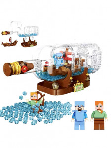 Конструктор Майнкрафт My World «Корабль в бутылке»
