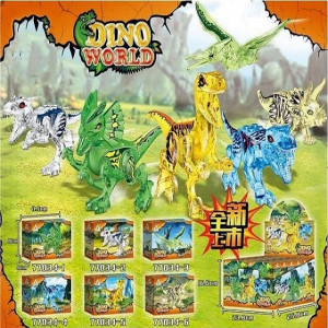 Набор 6 мини-конструкторов Dino World «Фигурки динозавров»
