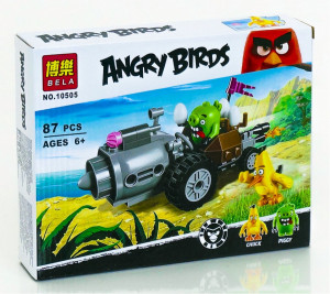 Конструктор Энгри Бёрдс Angry Birds «Побег на автомобиле свинок»
