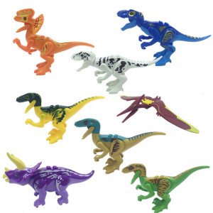 Набор 8 мини-конструкторов Dino World «Фигурки динозавров»