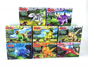 Набор 8 мини-конструкторов Dino World «Фигурки динозавров»