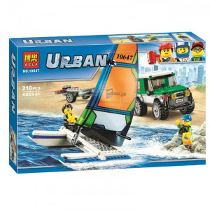 Конструктор Сити Cities «Внедорожник с прицепом для катамарана»