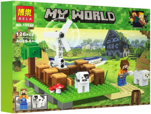 Конструктор Майнкрафт «Мельница с коровой»