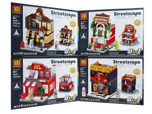 Конструктор Streetscape «Городской пейзаж»#2 :набор из 4 мини конструкторов