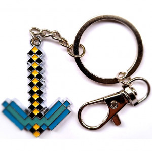 Брелок Майнкрафт алмазная Кирка из металла