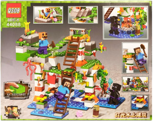 Конструктор Майнкрафт «Волшебная ферма на дереве» с гирляндой LED-подсветка