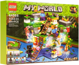 Конструктор Майнкрафт «Волшебная ферма на дереве» с гирляндой LED-подсветка