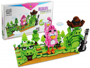 Конструктор Энгри Бёрдс Angry Birds «Розовый птах и Свин», 2099 маленьких деталей 14+