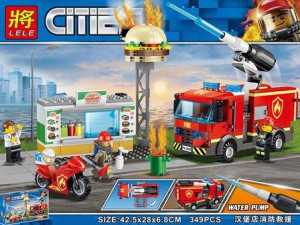 Конструктор Сити Cities «Пожар в бургер-кафе»