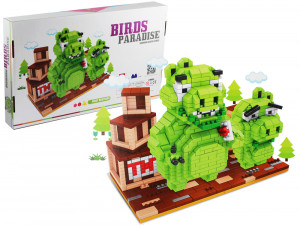 Конструктор Энгри Бёрдс Angry Birds «Два зелёных Свина», 1705 маленьких деталей 14+