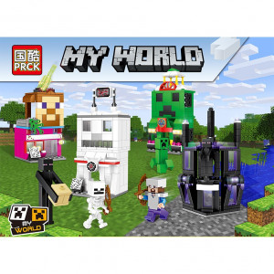 Конструкторы Майнкрафт My World «Хижины персонажей»: 4 шт. в наборе