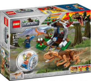 Набор 4 мини-конструктора «Динозавры и транспорт» ZM314