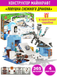 Конструктор Майнкрафт «Ловушка ледяного дракона»
